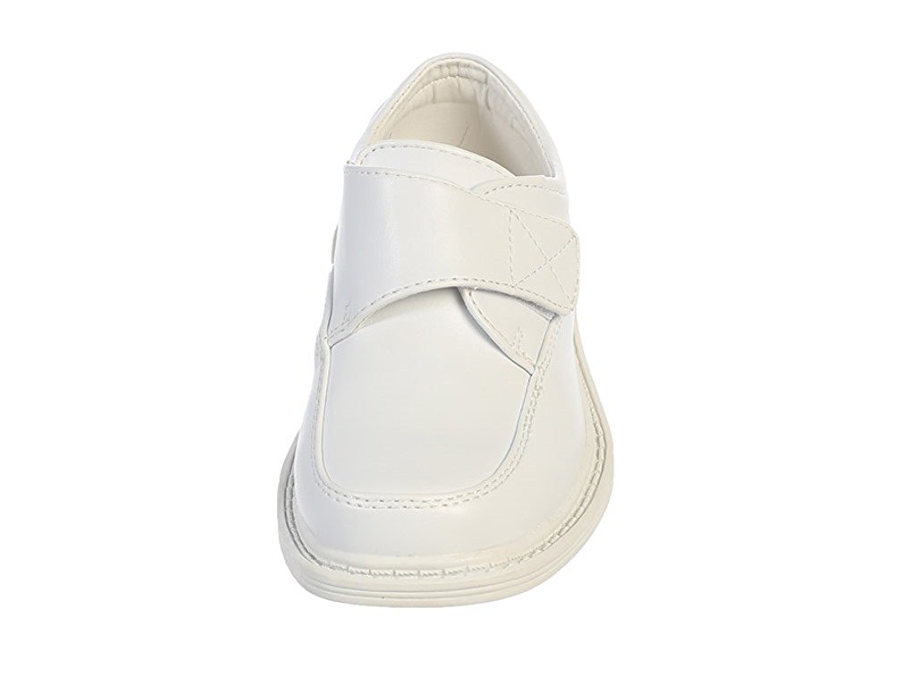 Boys Matte Dress Shoes with Velcro Strap - Comfortable Formal Shoes for School, Church & Special Occasions
