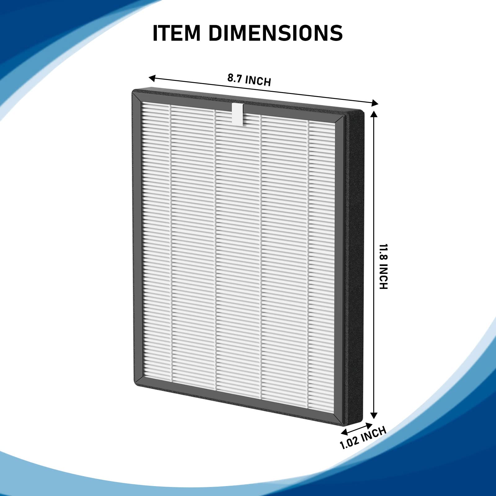 ProHEPA 9000 True HEPA Replacement Filters - 4 HEPA + 8 Carbon Filters for VEVA ProHEPA 9000 Air Purifier | Home, Office & Bedroom Air Cleaning Solution