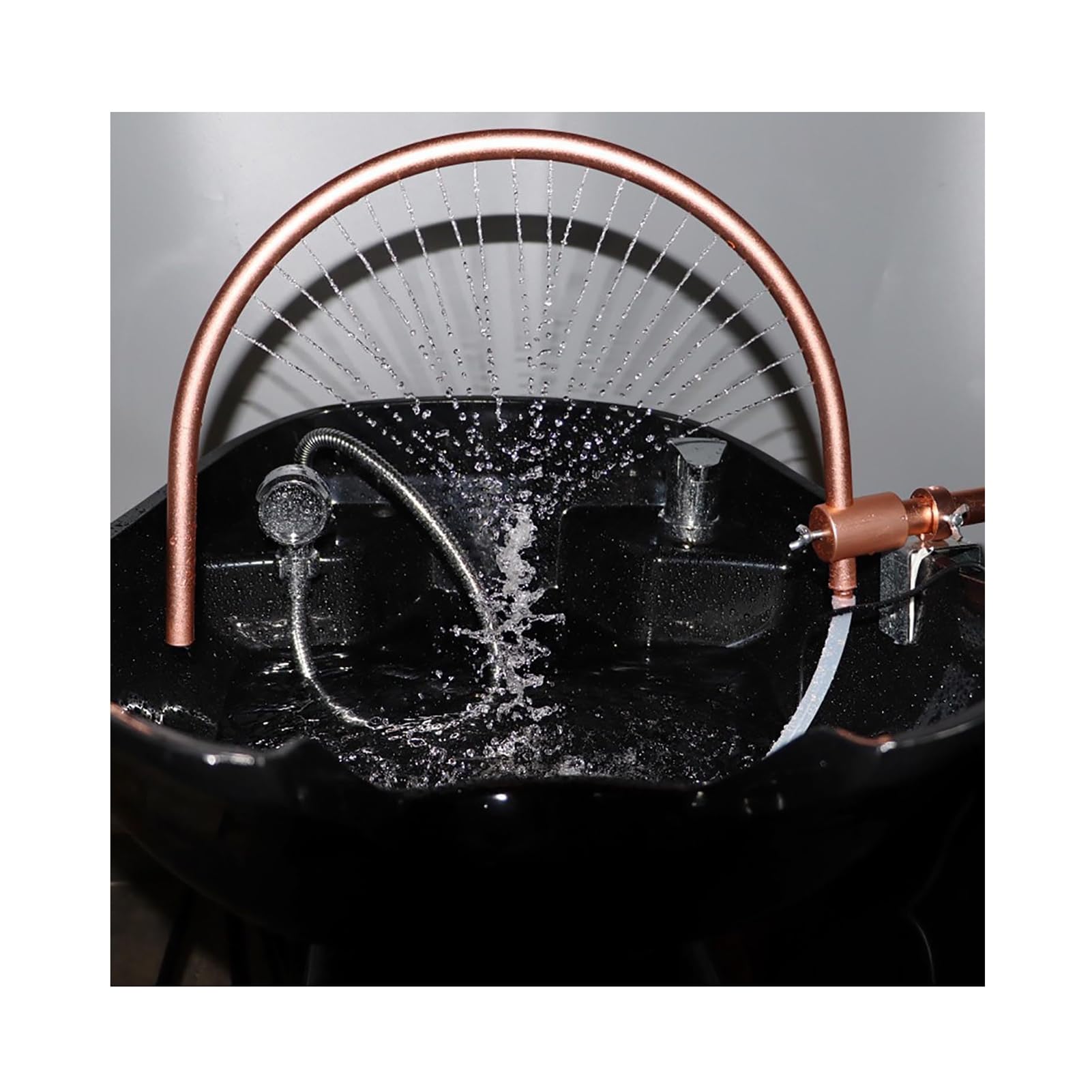 2024 Adjustable 360° Head Spa Water Circulation Rack - Salon Shampoo Bed Accessory with Pump for Shampoo Basin - Perfect for Hair Washing & Scalp Massage in Salons & Spas