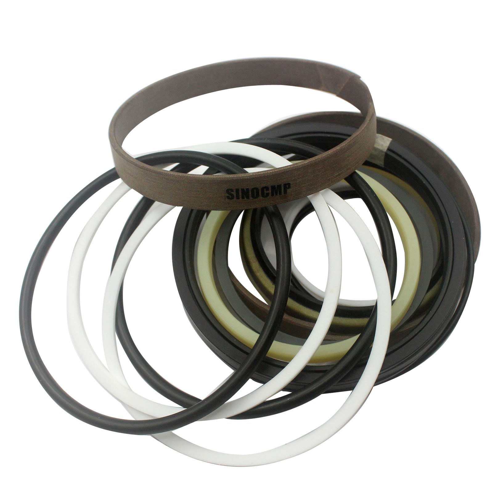 Komatsu PC220-2 PC220LC-2 Excavator Hydraulic Cylinder Repair Seal Kit - SINOCMP PC220-2 Arm Seal Kit with 3 Month Warranty - Perfect for Hydraulic Leak Repairs & Excavator Maintenance