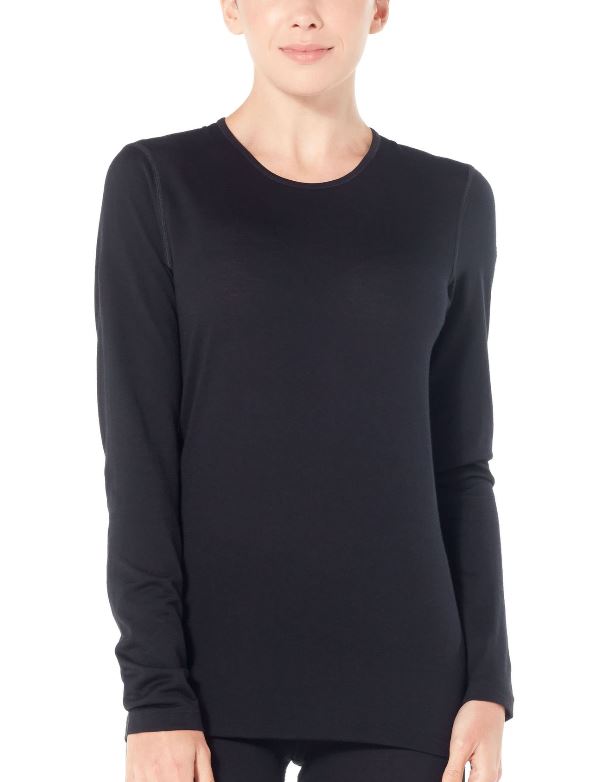 Icebreaker 200 Oasis LS Crewe Women's Long Sleeve Merino Wool Base Layer - Perfect for Hiking, Skiing & Cold Weather Outdoor Activities