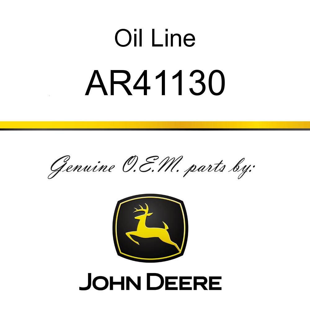 John Deere AR41130 Original Equipment Oil Line - Compatible with Tractors & Heavy Equipment - Perfect for Maintenance & Repairs