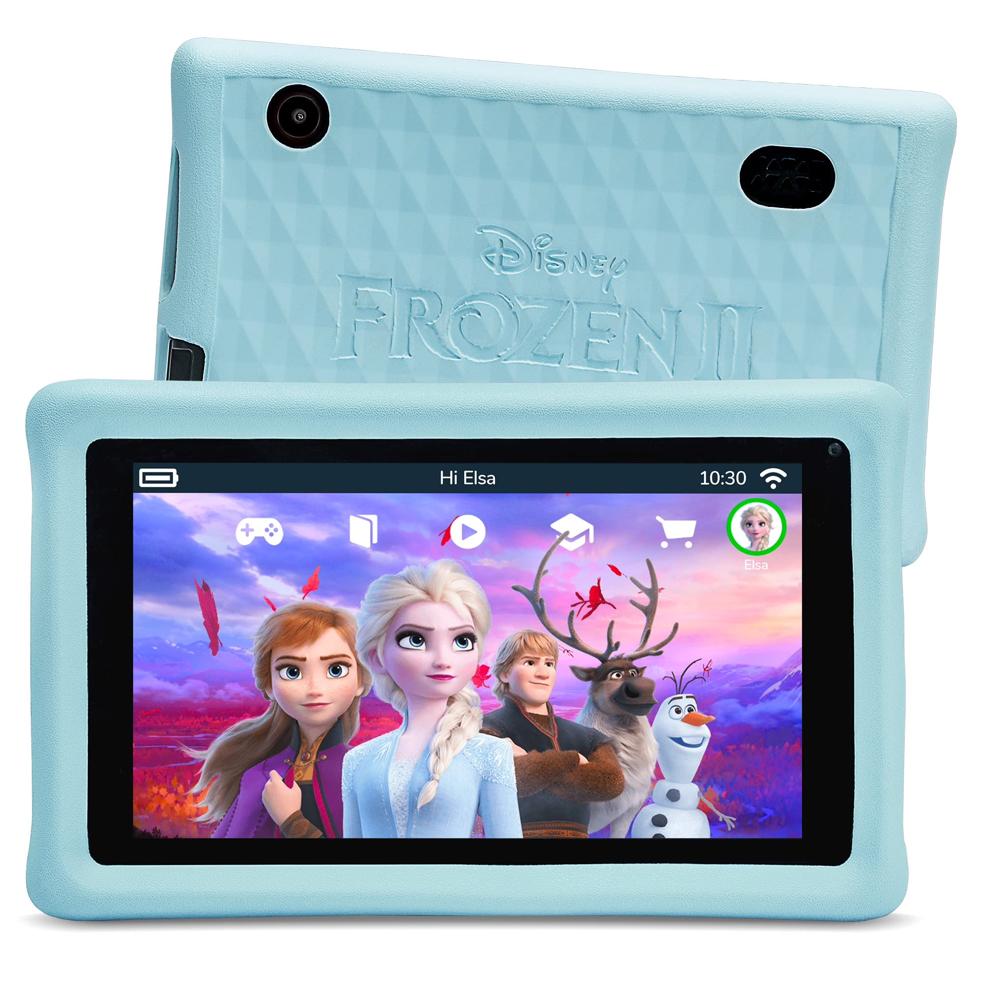 Disney Frozen 2 Kids Tablet with Protective Case - Educational Learning Device for Children Ages 3-8 | Perfect for Travel, Home Schooling & Entertainment
