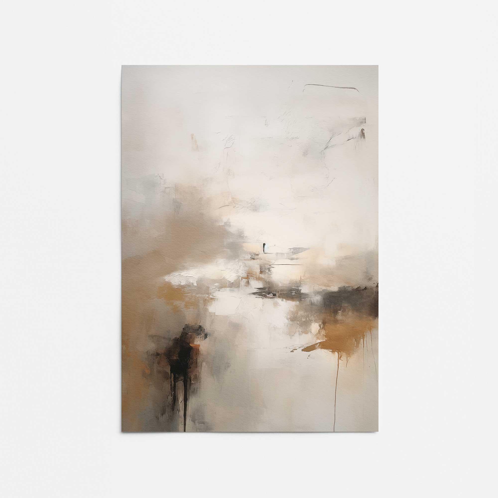 Gentle Gilded Gust I Print - Elegant Wall Art Decor for Living Room, Bedroom & Office - Perfect Home Decor Gift Idea
