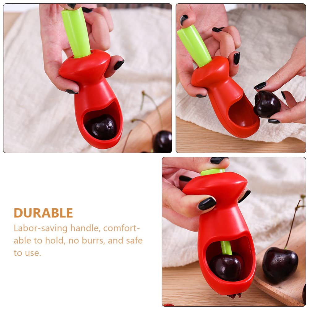 Hemoton 2-Pack Cherry Pitter and Fruit Core Remover - Handheld Stainless Steel Cherry Pitter Tool for Cherries, Olives, Grapes & Dates - Perfect for Baking, Jam Making and Fruit Salad Prep