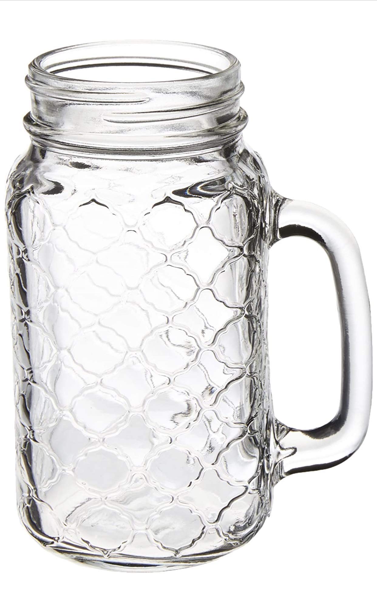 4-Pack 24oz Mason Jar Mugs with Glass Handles - Rustic Drinking Glasses for Iced Coffee, Lemonade & Smoothies - Perfect for Home, Parties & Outdoor Gatherings
