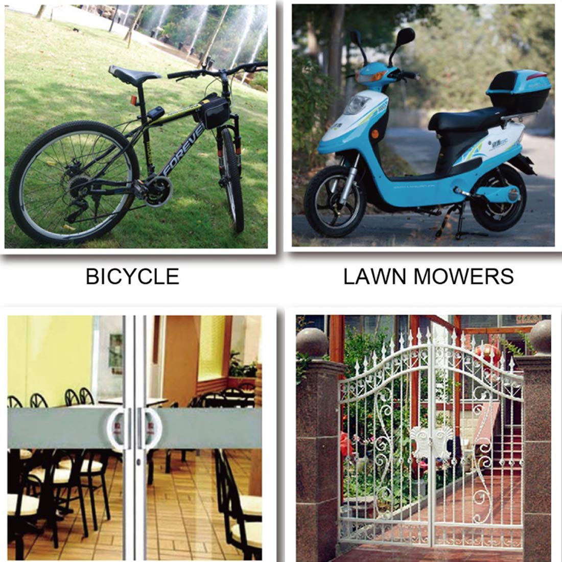 Smart Bluetooth Bike Lock - Keyless Motorcycle & Gate Door Lock with 110dB Anti-Theft Alarm, Phone APP Control (31.5 Inch, Red) - Perfect for Outdoor Cycling, Scooter Security & Home Gate Protection