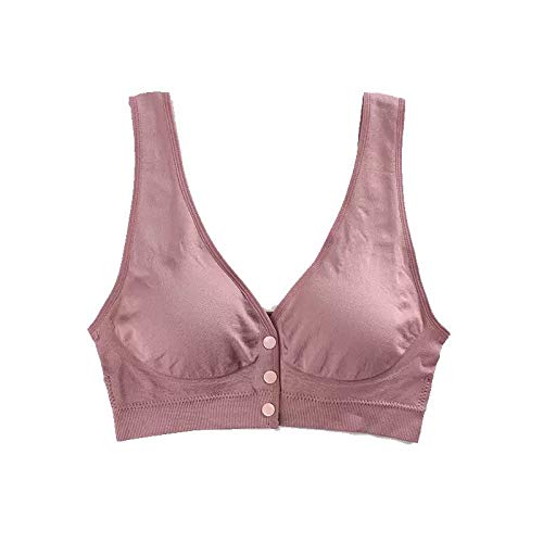 3 Pack Women's Front Close Sports Bras - Seamless Light Support Sleep Underwear with Easy On/Off Design for Yoga, Gym & Everyday Comfort