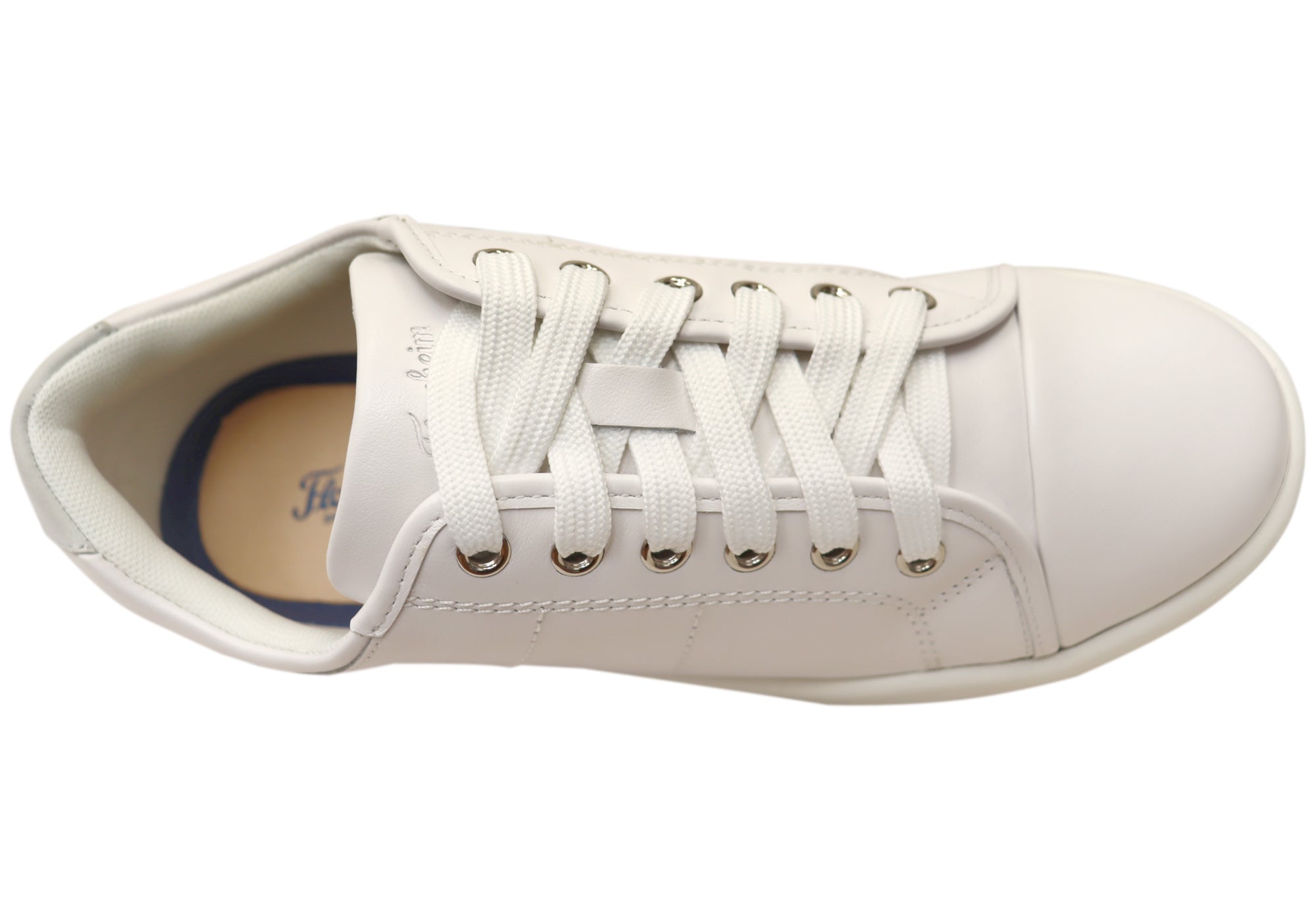 Florsheim Women's Comfortable Leather Crossover Cap-Toe Sneakers - Stylish Casual Shoes for Work, Walking & Everyday Wear