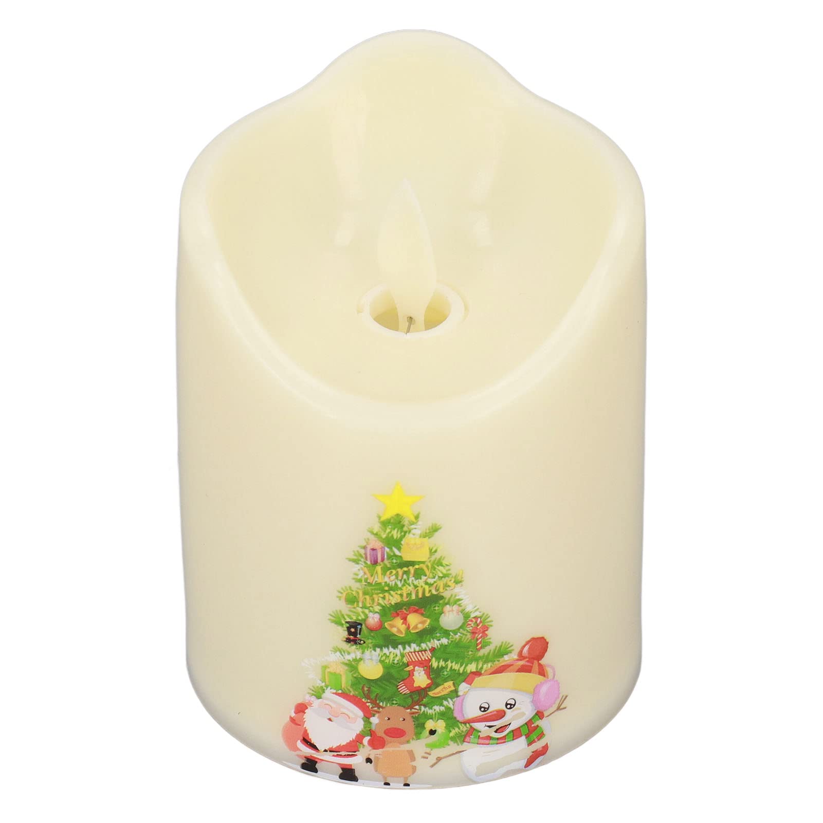 Fafeicy LED Candle Light - Battery Operated Flameless Candles (7.6 x 10cm) - Realistic Christmas Decorations for Weddings, Parties & Romantic Proposals - Warm White Night Light for Bedroom, Dining Table & Holiday Decor