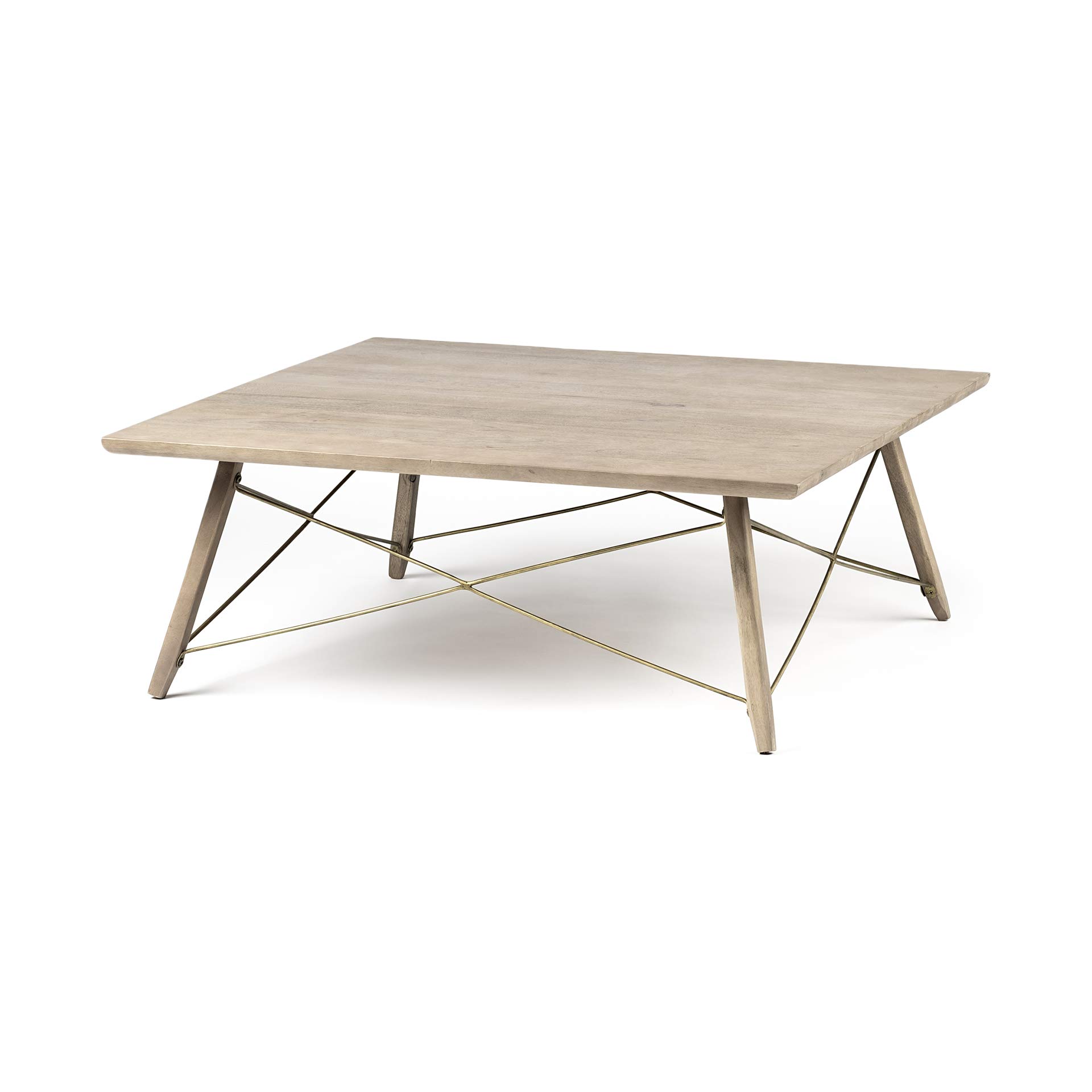 Mercana Kirby II Large Light Brown Coffee Table - Modern Living Room Furniture for Home Decor & Stylish Interior Design