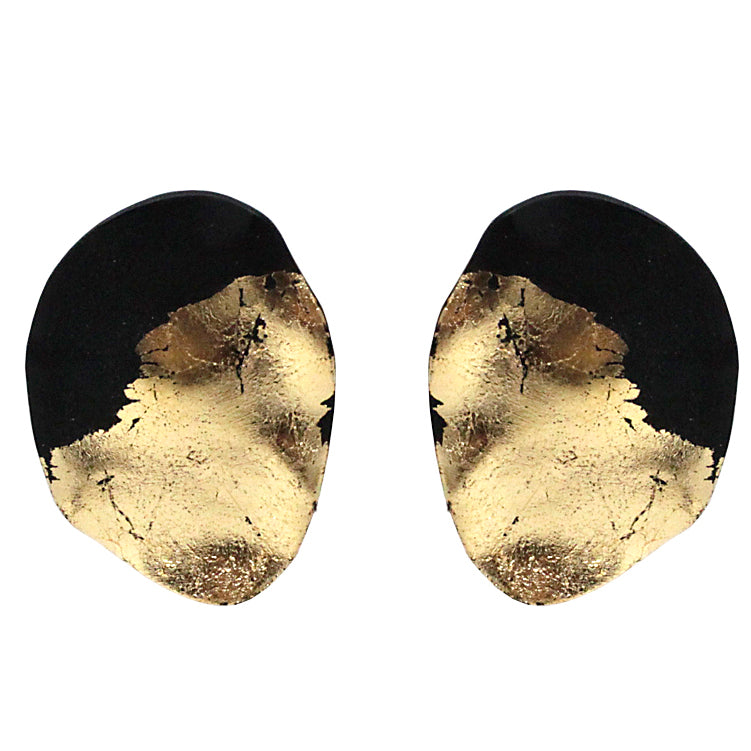 Elegant Black and Gold Earrings for Women - Stylish Dangle Hoop Earrings for Party, Wedding & Evening Outfits