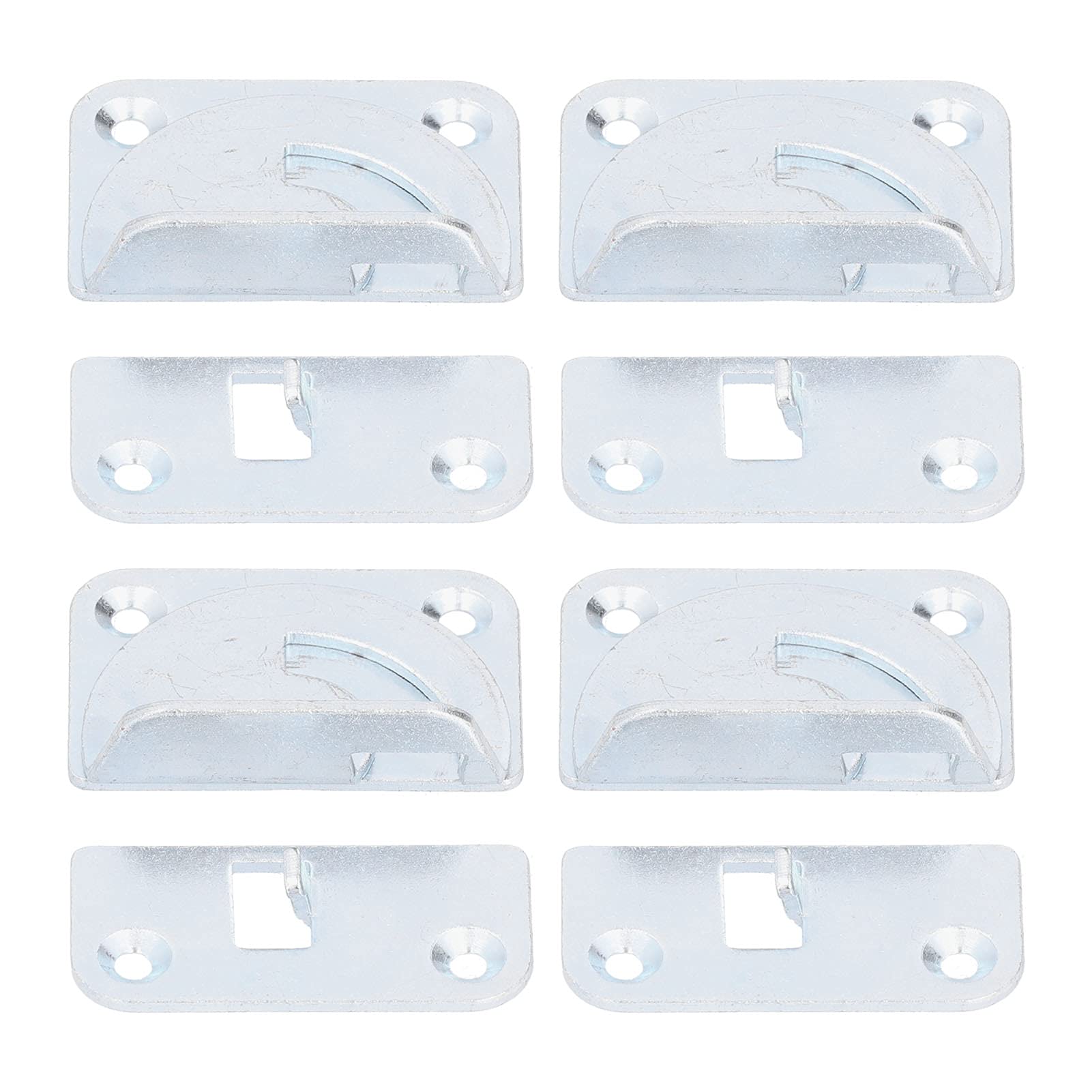 Heavy Duty Stainless Steel Bed Rail Brackets - 4PCS Bed Frame Fittings for Secure Support | Perfect for Bed Frame Assembly, Footrest Reinforcement & Furniture Repair