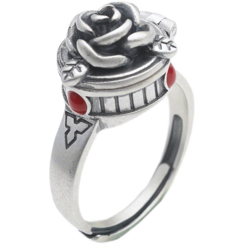 Vintage Openable Adjustable Ring - 925 Sterling Silver Plated White Gold Jewelry for Women - Perfect for Weddings, Parties & Everyday Elegance