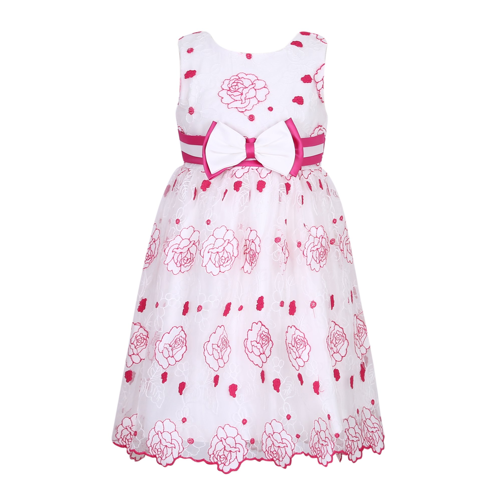 Richie House Girls' Party Princess Dress with Bow - Elegant Birthday & Special Occasion Outfit for Toddlers Size 3-8 Years (RH2571) | Perfect for Birthday Parties, Pageants, Photo Shoots & Holiday Celebrations