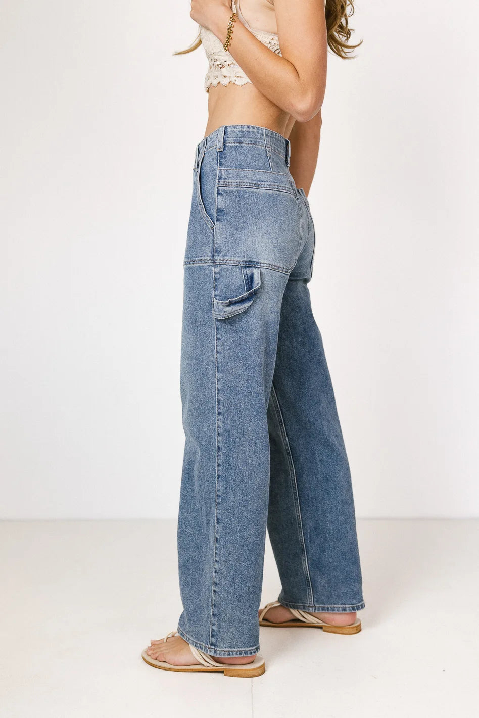 Imani Straight Leg Utility Jeans for Women - Durable & Stylish Workwear Pants (Final Sale) - Perfect for Casual Outfits, Workwear & Outdoor Activities