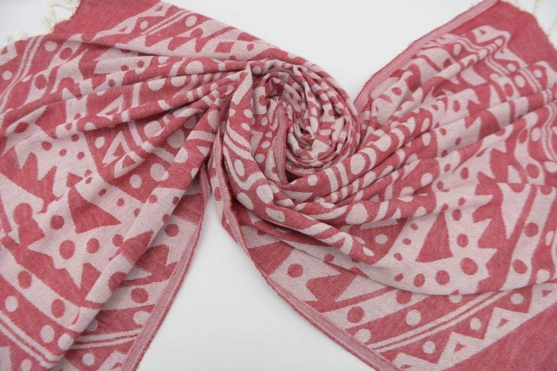 Burgundy Mandala 100% Cotton Bath Towel - Soft & Absorbent for Spa, Yoga, Beach & Home Use