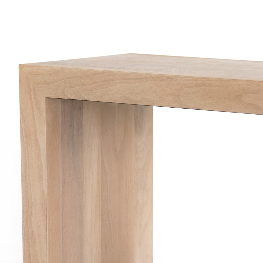 Hudson C Table - Solid Ashen Walnut Wood Dining Table for Kitchen & Dining Room | Modern Farmhouse Style Furniture for Home Decor