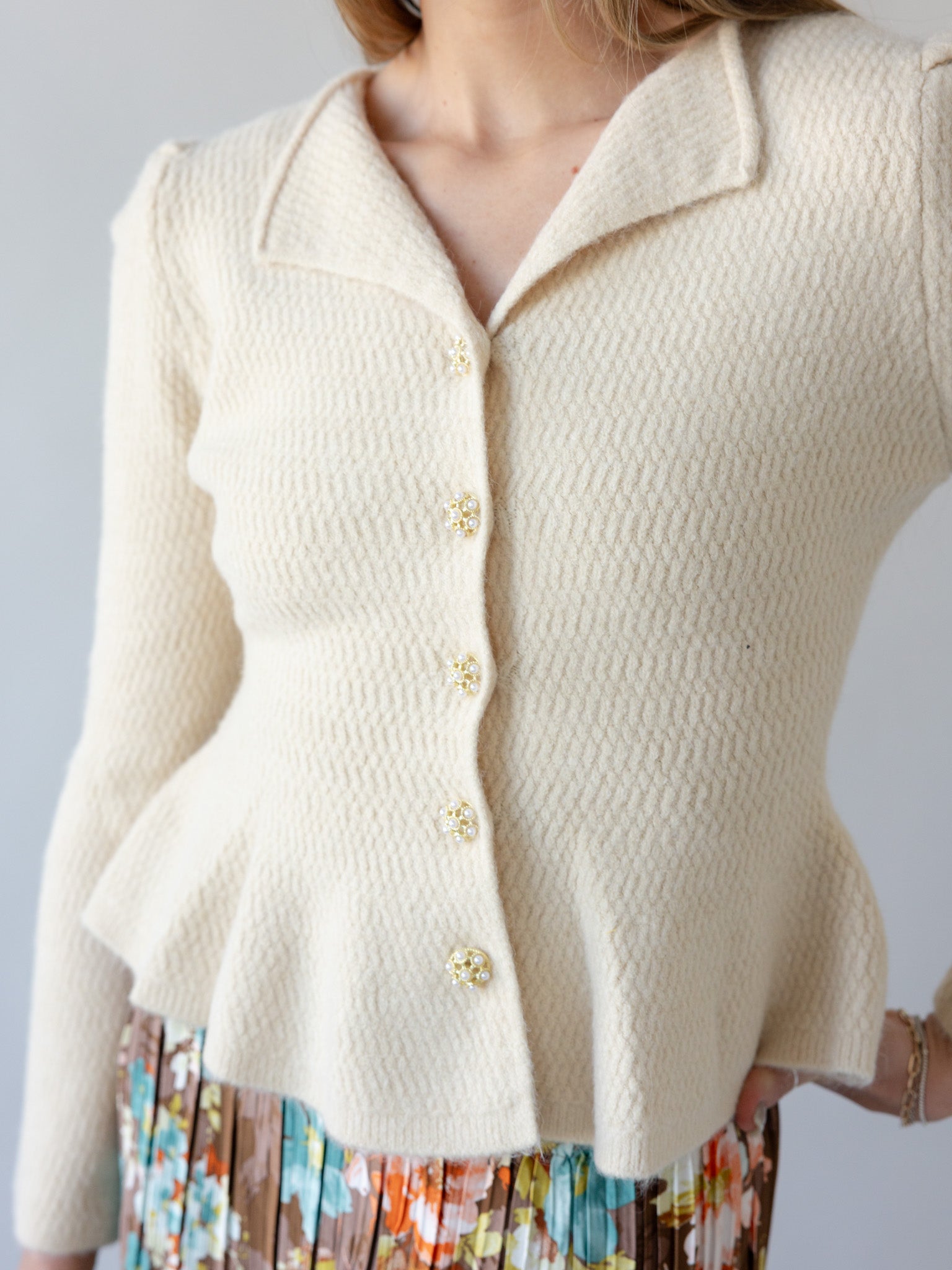 Perla Knit Cardigan for Women - Soft Ivory Open Front Sweater | Cozy Fall & Winter Layering Piece for Casual Outfits or Office Wear