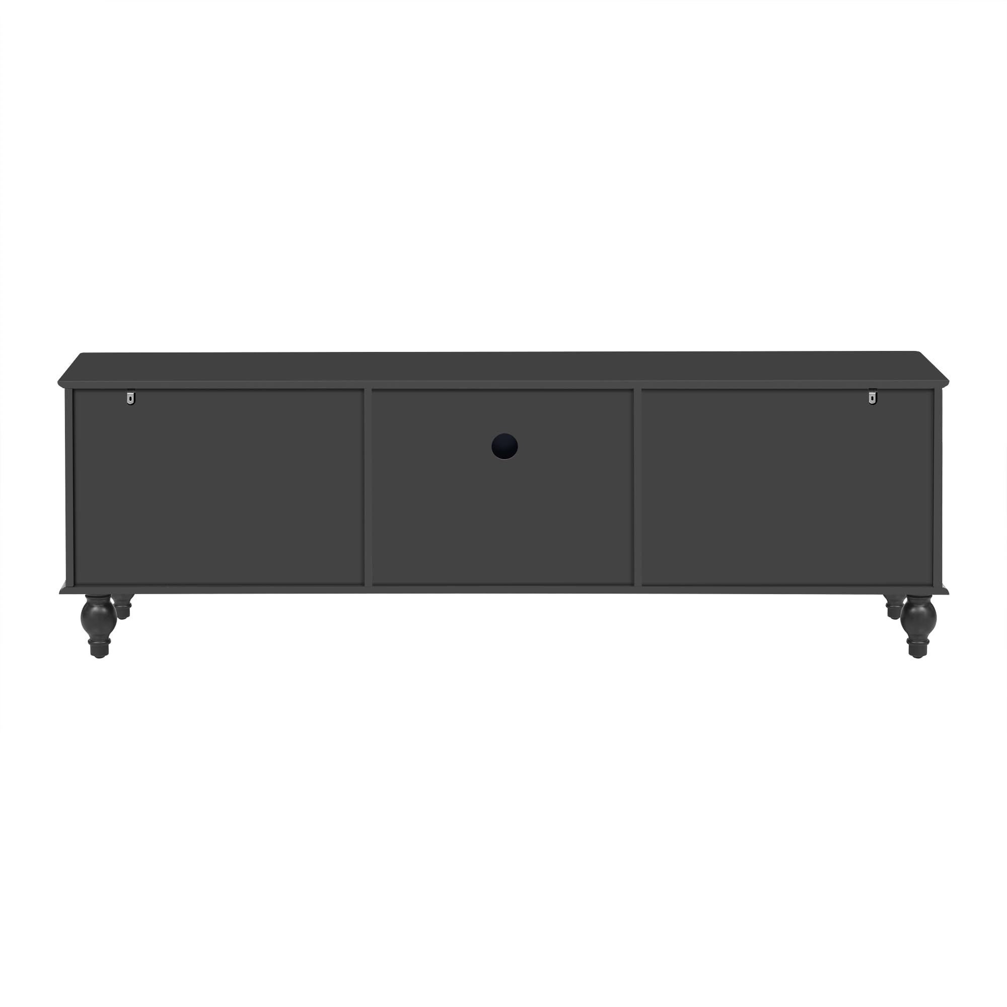 Modern TV Stand for 75 Inch TVs - Entertainment Center with 2 Drawers & 2 Fluted Glass Door Cabinets - 68.9