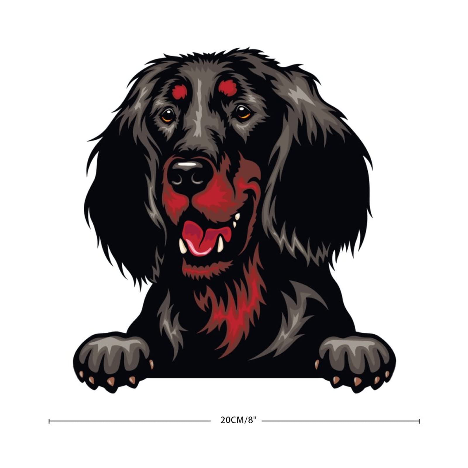 Gordon Setter Vinyl Decals - Dog Lover Car Decals for Windows & Bumpers - Perfect Gift for Dog Moms & Owners - Durable Breed-Specific Stickers for Trucks, Cars & SUVs - Great for Personalizing Vehicles & Showing Canine Pride