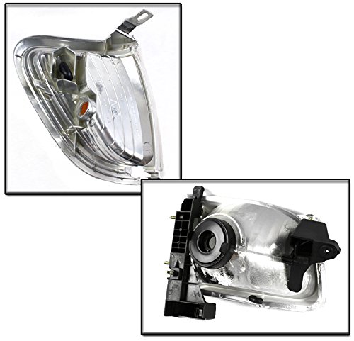 Replacement Chrome Headlights & Corner Bumper Lamps for 2001-2004 Toyota Tacoma Pickup Truck - Durable Aftermarket Upgrade for Night Driving & Off-Road Use