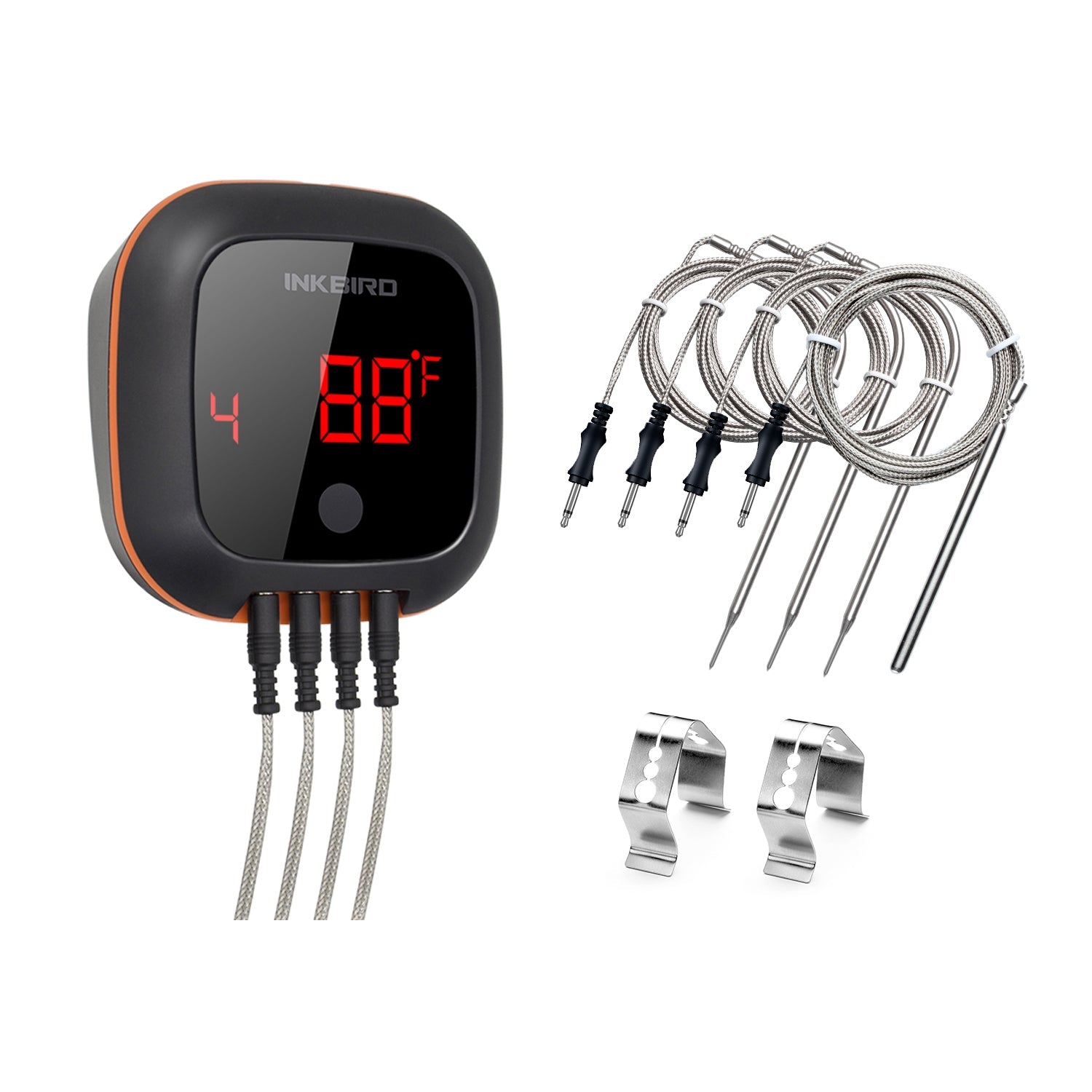 Wireless Bluetooth BBQ Thermometer IBT-4XS - Smart Meat Thermometer for Grilling, Smoking & Cooking - Perfect for Outdoor BBQ, Camping & Home Kitchen Use