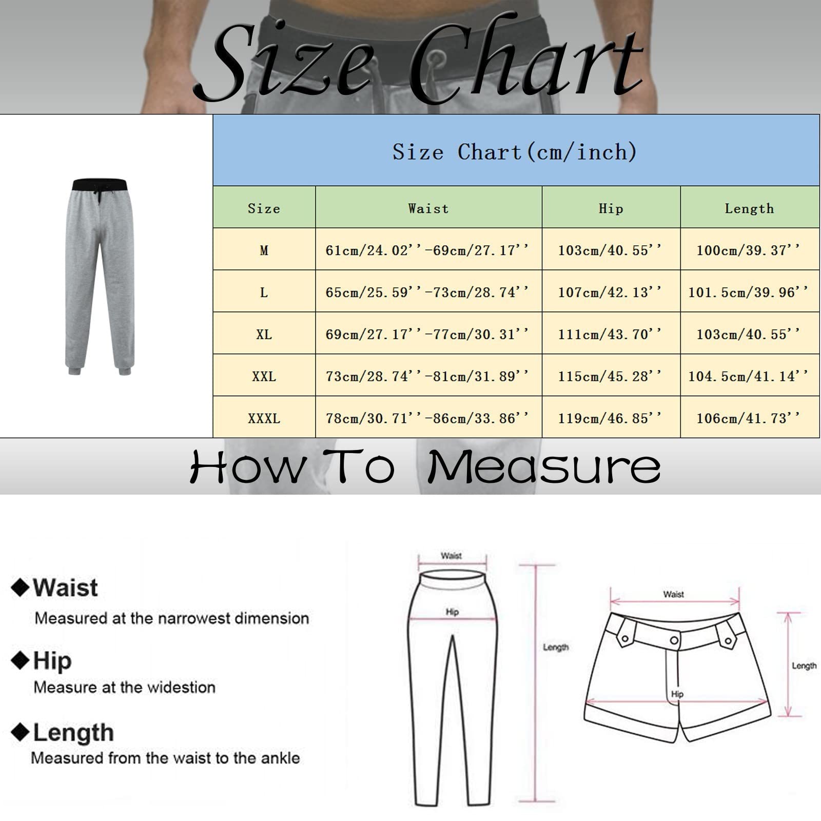 **Men's Baggy Joggers Sweatpants - Elastic Waist, Loose Fit Athletic Pants with Pockets - Perfect for Gym, Running, Lounge & Casual Wear**