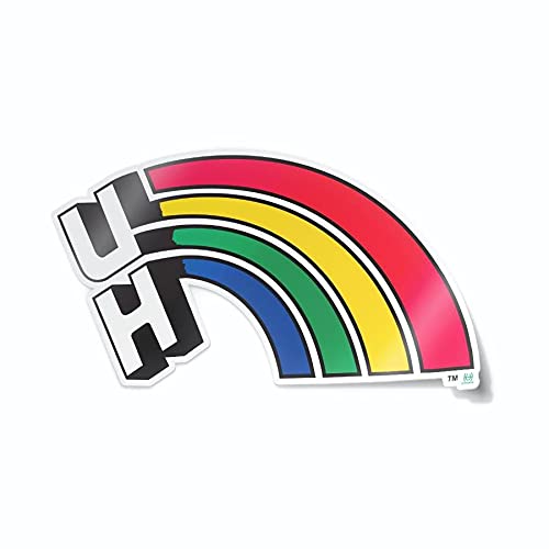 Vintage University of Hawaii Rainbow Warriors Stickers - Officially Licensed NCAA Vinyl Decals for Car Bumpers, Windows, Laptops, Water Bottles & Coolers | Durable Weatherproof UH Rainbow Logo | Perfect for Game Day, Tailgating & Campus Pride