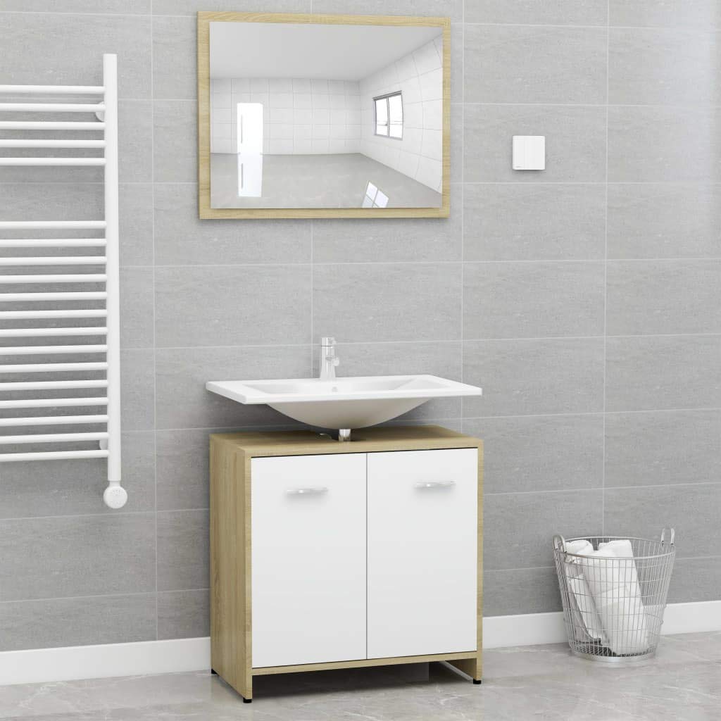 Modern Bathroom Vanity Set with Mirror & Storage - Space-Saving for Small Bathrooms
