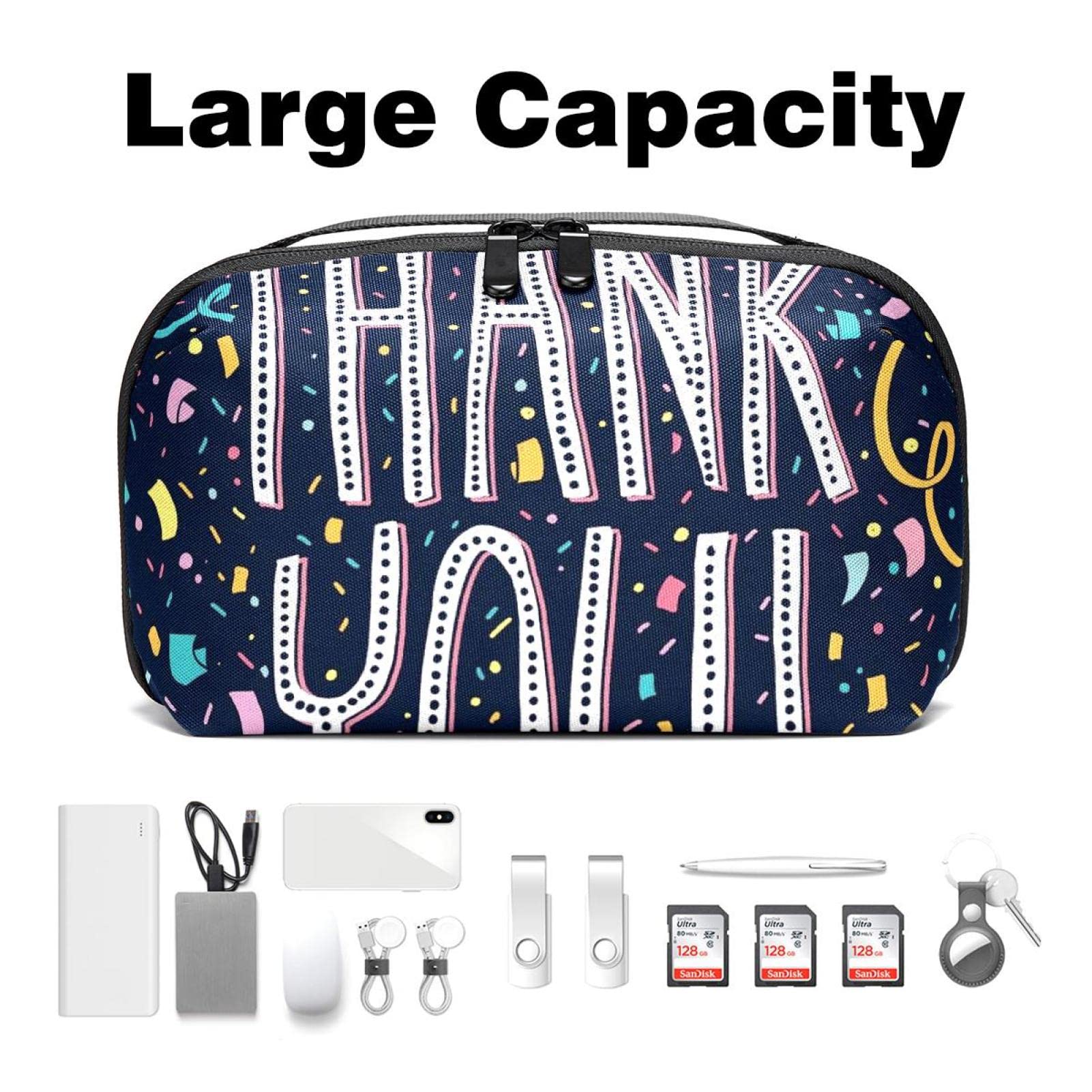 Waterproof Travel Makeup Bag for Women - Large Roomy Cosmetic Organizer with Adorable Cartoon Design, Perfect for Toiletries & Travel Accessories - Great Gift for Thanksgiving & Holidays