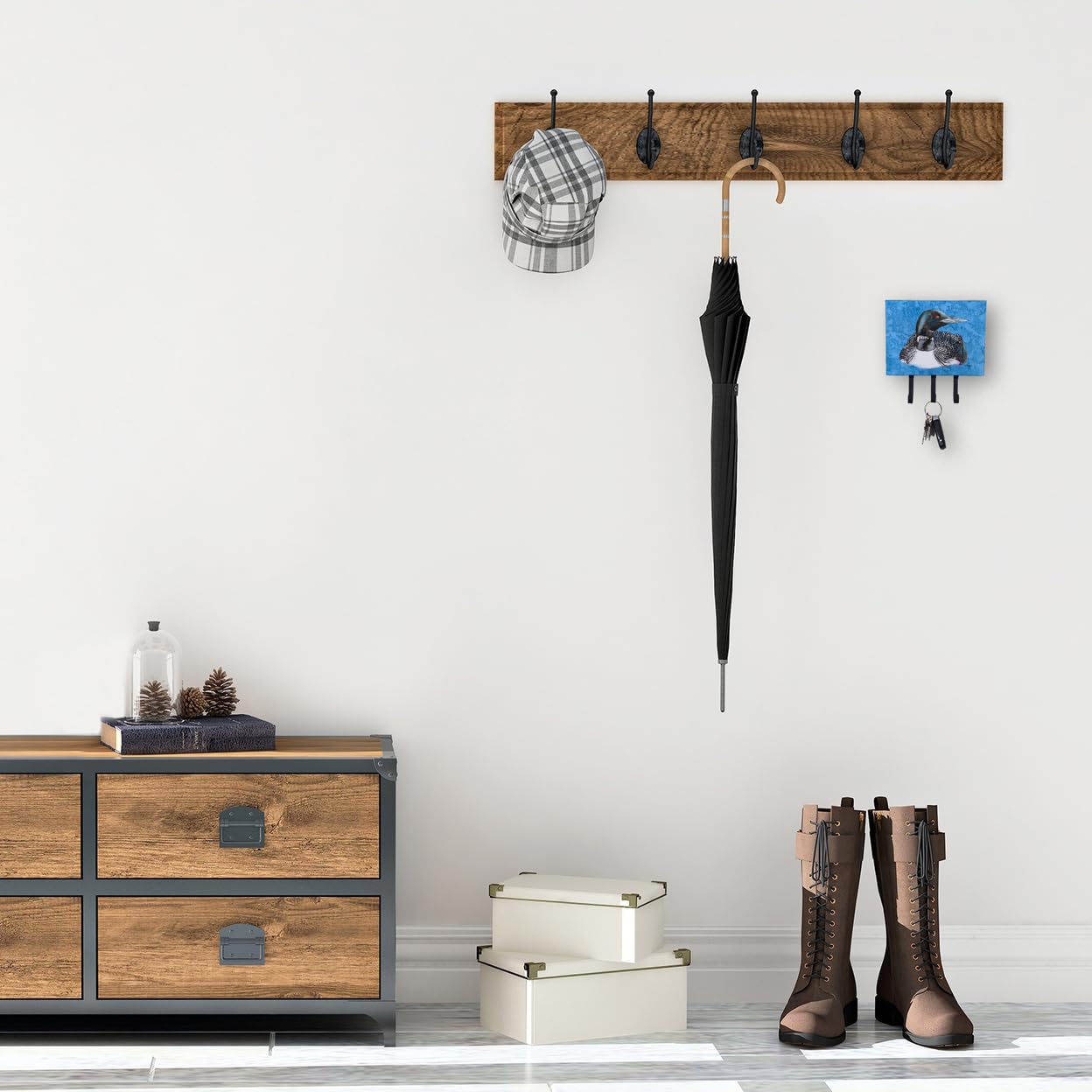 Caroline's Treasures 8717TH68 Decorative Wall Hook - Multi-Purpose Key Holder, Coat Rack & Leash Hanger for Keys, Towels, Aprons & Pet Accessories | Perfect for Entryway, Kitchen & Mudroom Organization