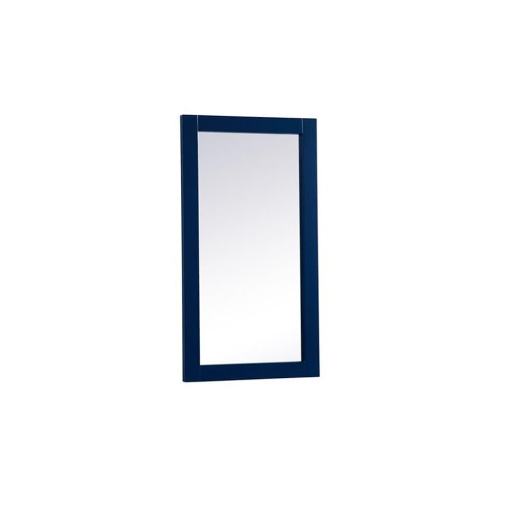 Elegant Blue Vanity Mirror 18x32 - MDF & Metal for Bathroom Decor