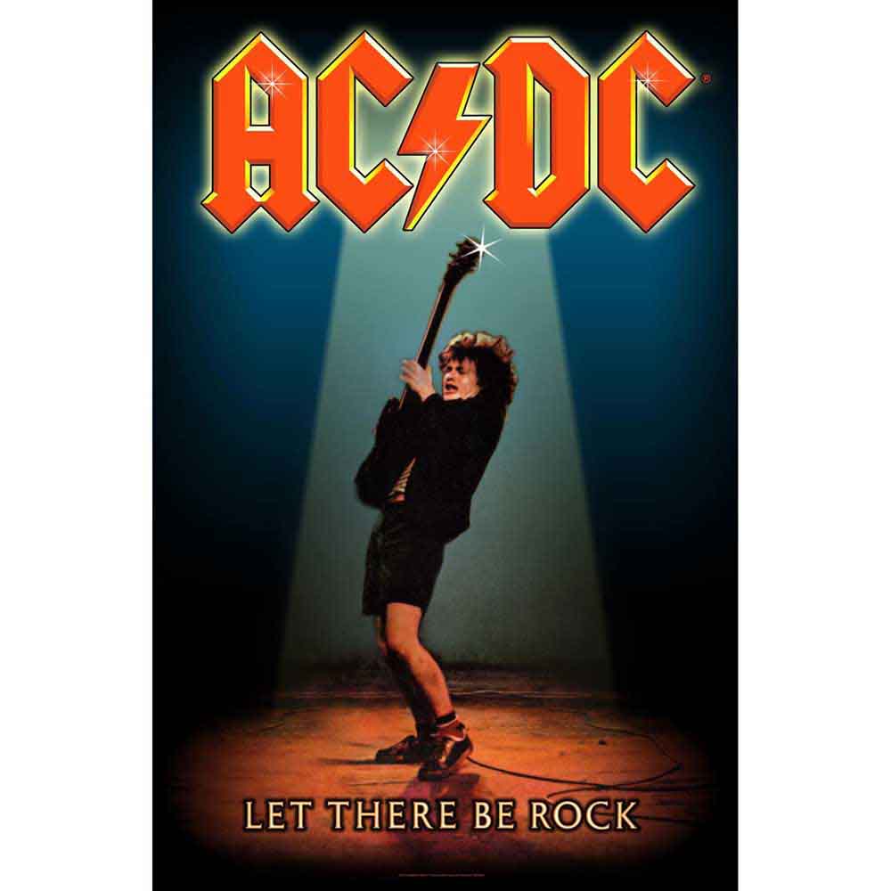 AC/DC Let There Be Rock Official Band Poster - High Quality Textile Wall Art for Rock Music Fans | Perfect for Bedroom, Living Room & Music Studio Decor