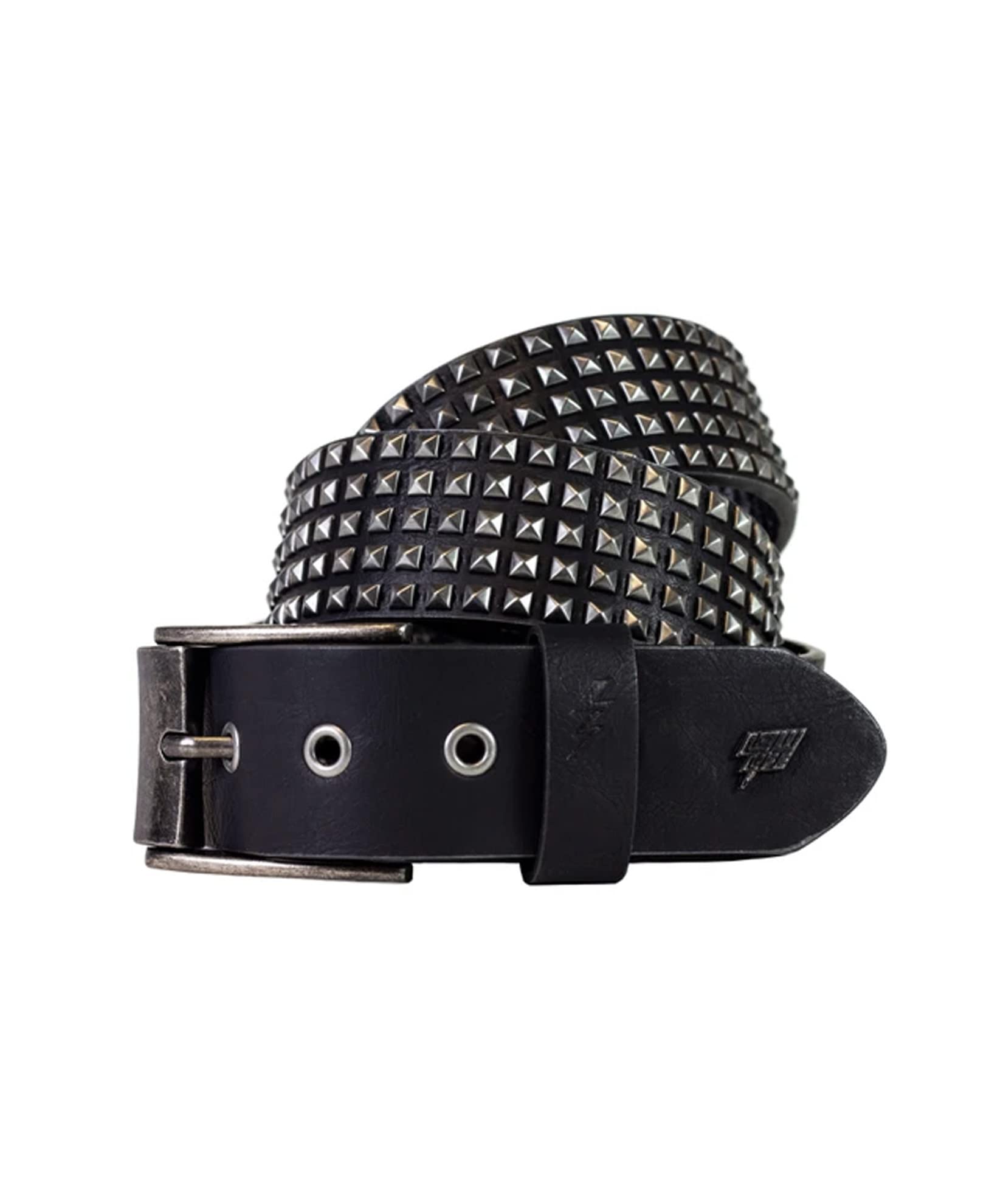 Lowlife of London 5-Row Pyramid Studded Leather Belt for Men & Women | Punk Goth Rock Fashion Accessory | Perfect for Concerts, Parties & Alternative Outfits