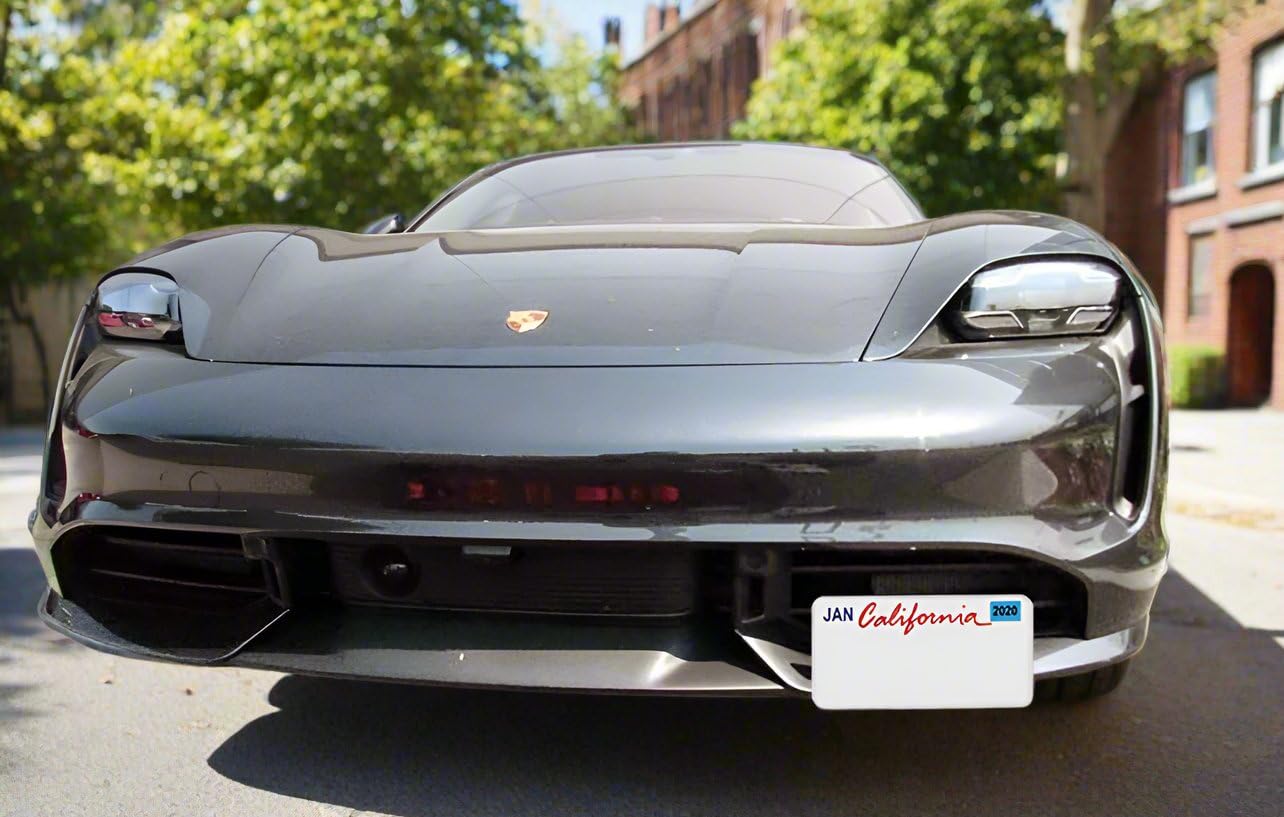 STO N SHO Front License Plate Bracket for 2020-2025 Porsche Taycan (SNS244) - No Drill Installation, Durable Car Accessory for Street Parking & Car Shows