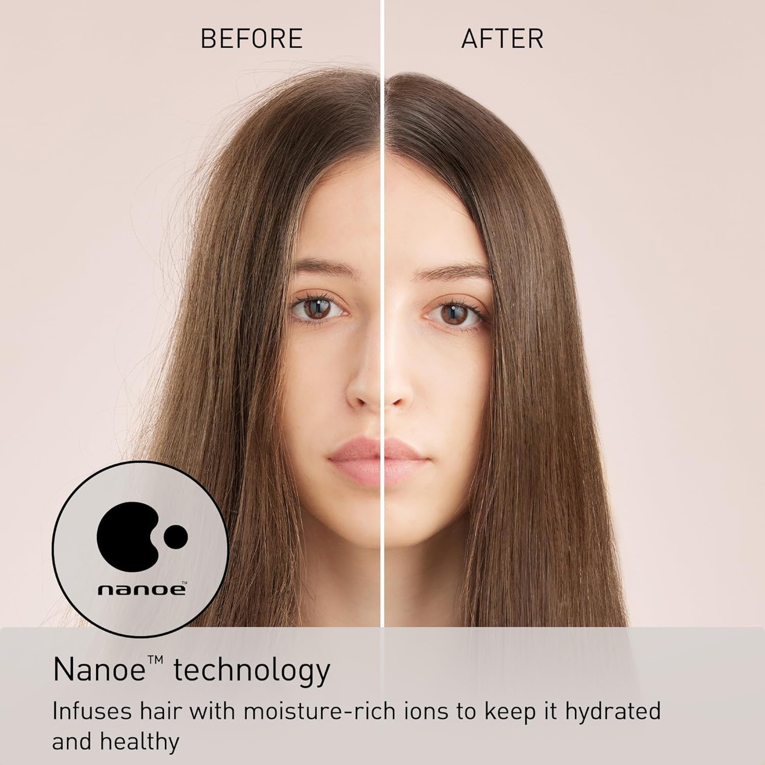 Panasonic Nanoe Hair Dryer EH-NA67-W - Salon Quality Blow Dryer with Oscillating QuickDry Nozzle, Diffuser & Concentrator Attachments, 3 Heat & Speed Settings for Fast Drying & Healthy Hair - Perfect for Home & Professional Styling (White)