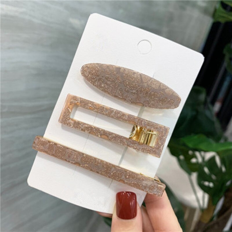 Elegant Women's Fashion Hair Clips - Pearl & Acetate Geometric Design Hair Accessories for Parties, Weddings & Everyday Style