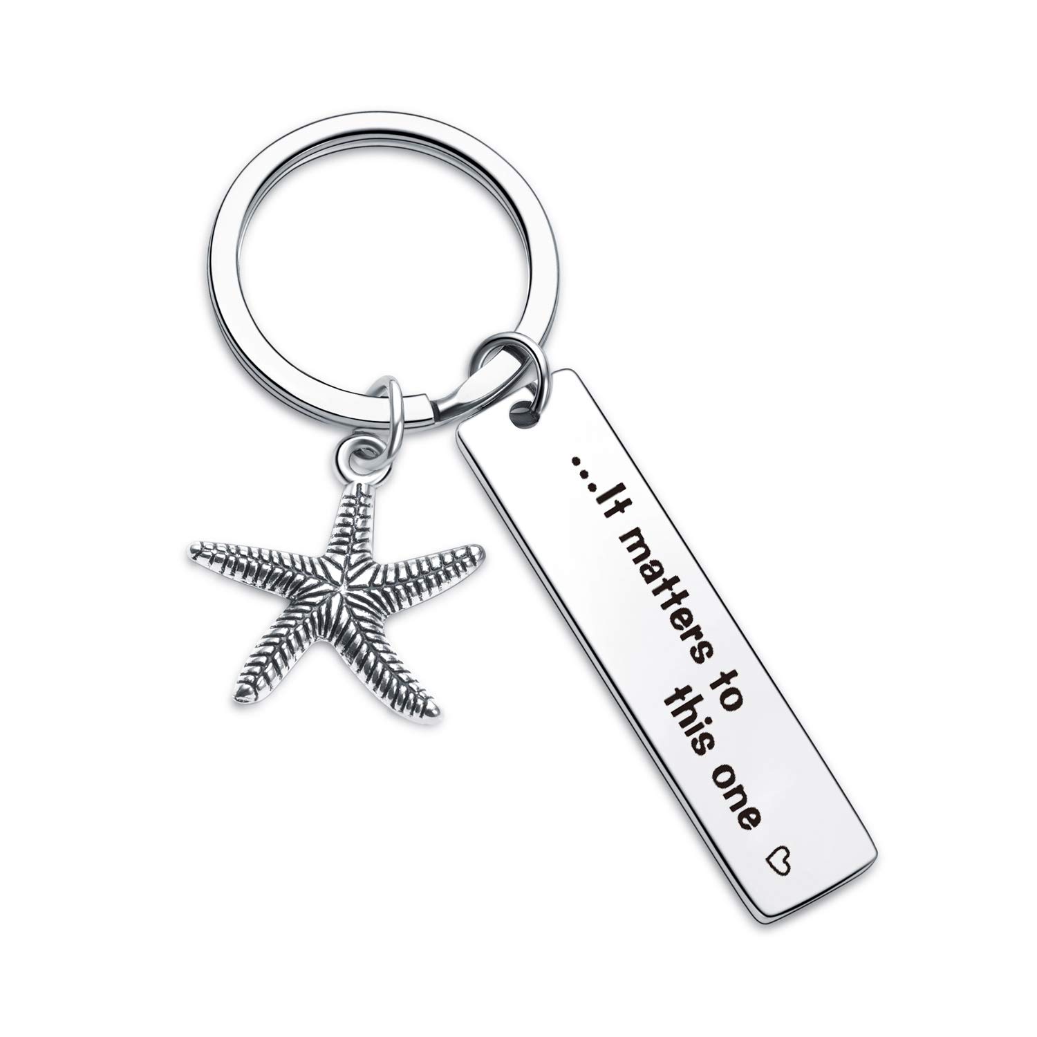 7RVZM Social Worker Jewelry - Thoughtful Thank You Gifts for Mentors, Mothers, Volunteers & Caregivers - Starfish Keychain for Nurses, Adoptive Parents & Step Moms - Perfect for Mother's Day, Appreciation & Special Occasions