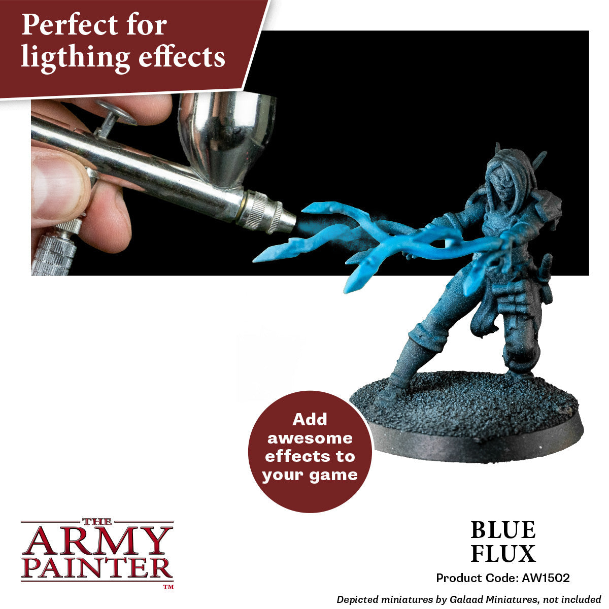 Warpaints Air Fluorescent Paint - Vibrant Blue Flux for Airbrush & Model Painting | Perfect for Miniatures, Cosplay & DIY Art Projects