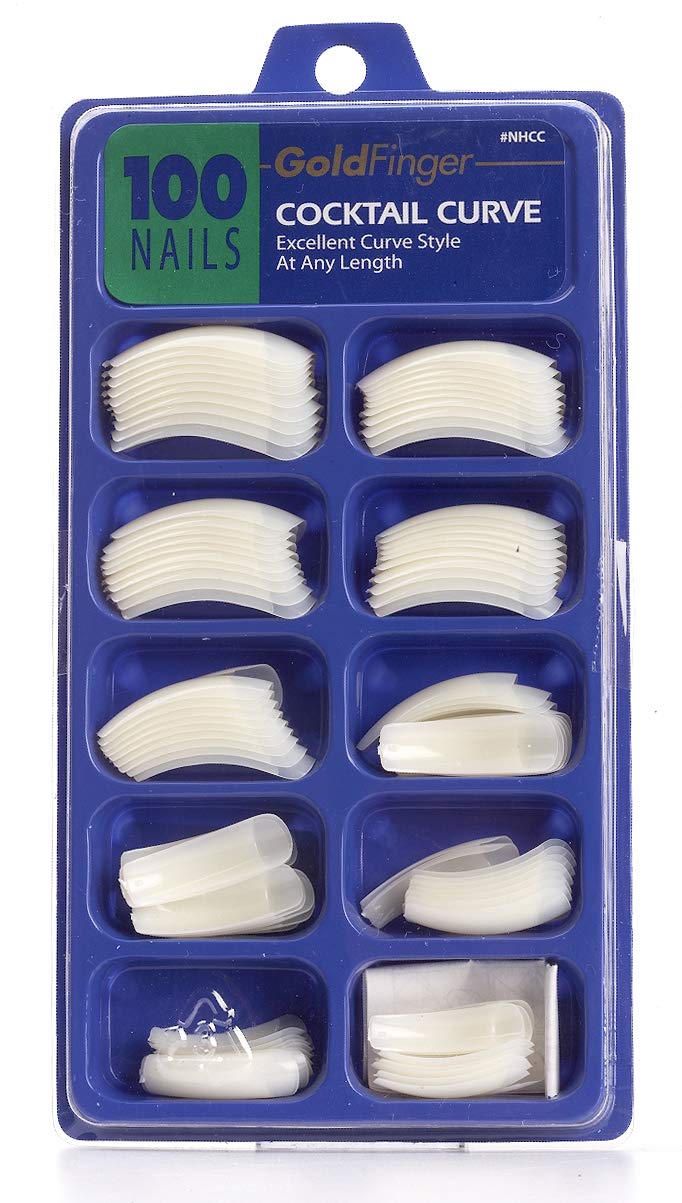 100pcs Gold Acrylic False Nails - Short Square Press on Nails for Women, Cocktail Curve Design, Easy to Apply Fake Nails for Parties, Weddings & Special Occasions