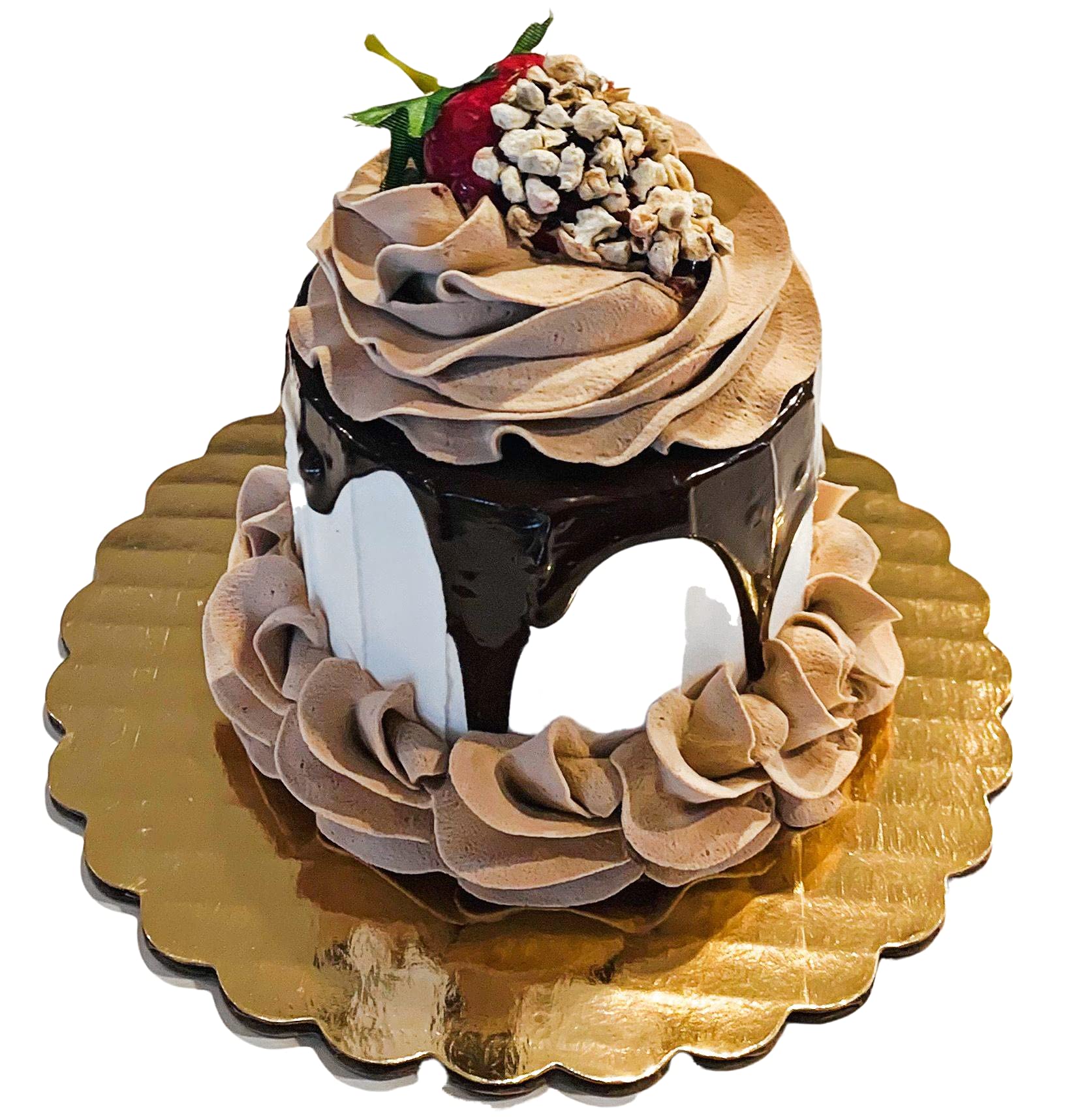 Realistic Fake Mini Cake - Artificial Cake Decor for Display - Fake Cupcakes & Chocolate Drizzle Cake - Lifelike Fake Food for Bakery Showcase, Dessert Displays & Home Decor