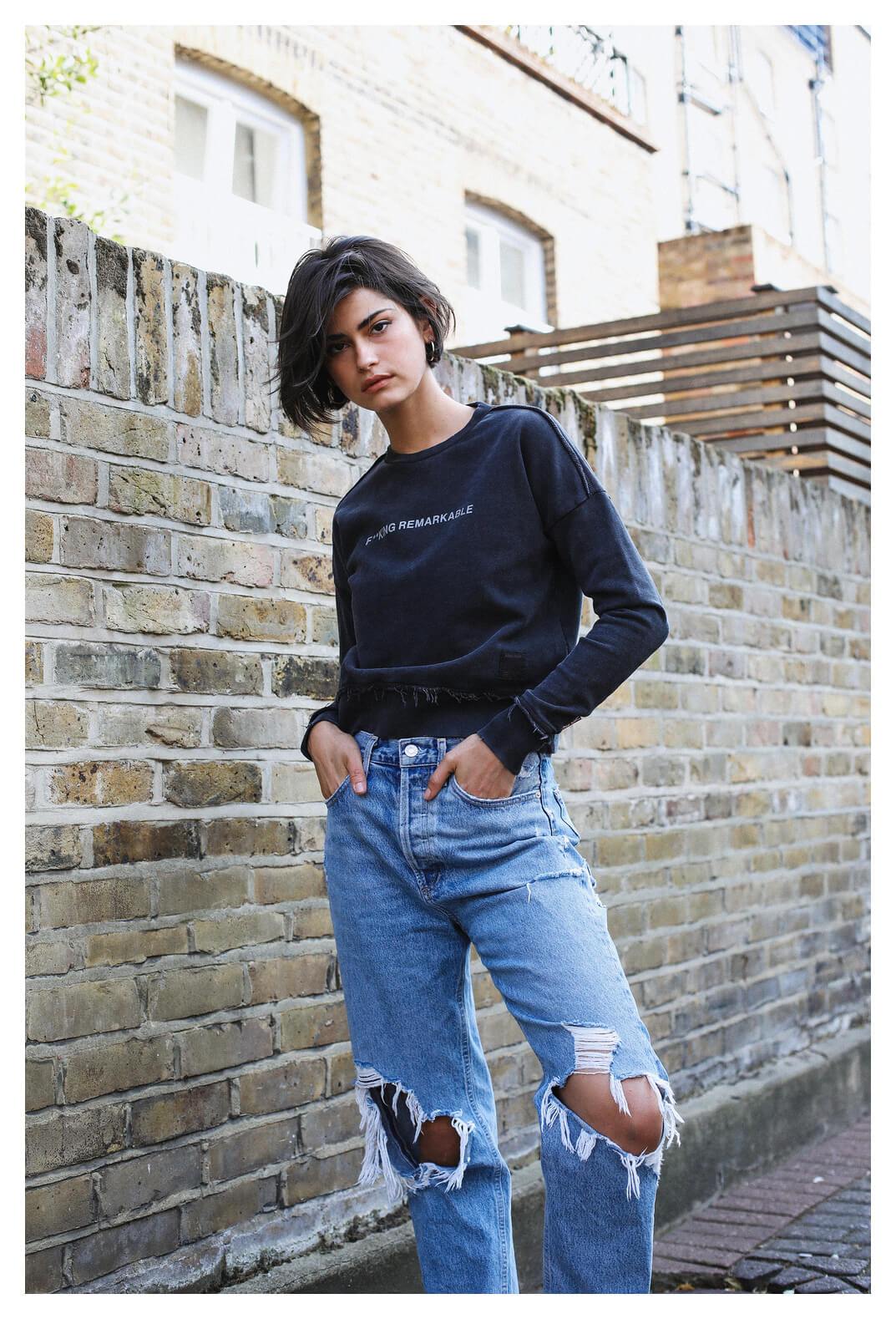 Women's Slogan Sweatshirt - Trendy Casual Pullover for Everyday Wear | Perfect for Street Style, College Campus & Weekend Outfits