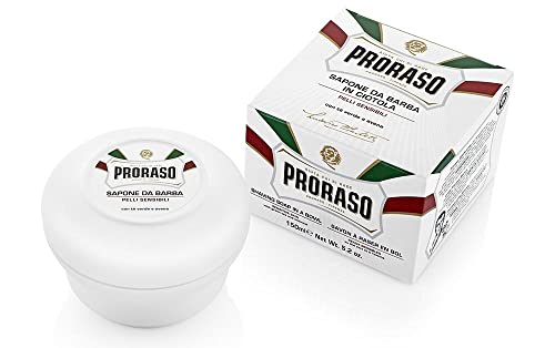 Proraso Shaving Soap for Men - Classic Barber Shop Shaving Cream with Eucalyptus & Menthol - Perfect for Sensitive Skin & Close Shaves - Ideal for Daily Grooming & Professional Shaving Routines