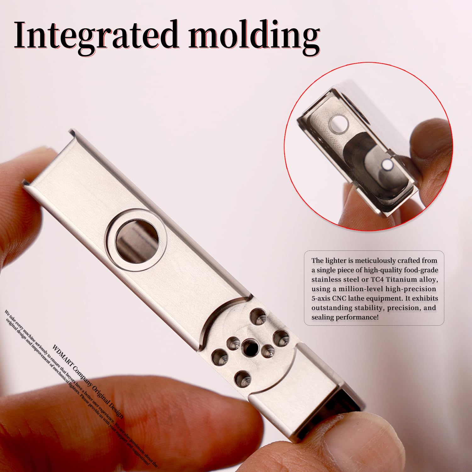 Premium Automatic Mechanical Kerosene Lighter - Windproof Metal Open Flame Lighter with Soft Adjustable Flame for Cigars, Candles & Outdoor Use (WDMART-US)
