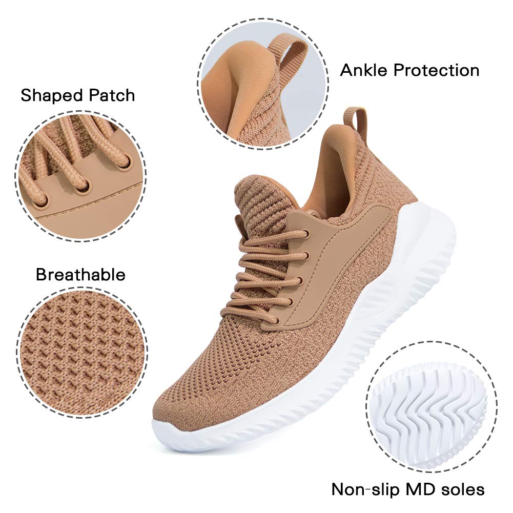 Akk Women's Slip-On Walking Shoes - Lightweight Memory Foam Running Sneakers for Tennis, Gym, Work | Indoor & Outdoor Comfort for Active Lifestyles