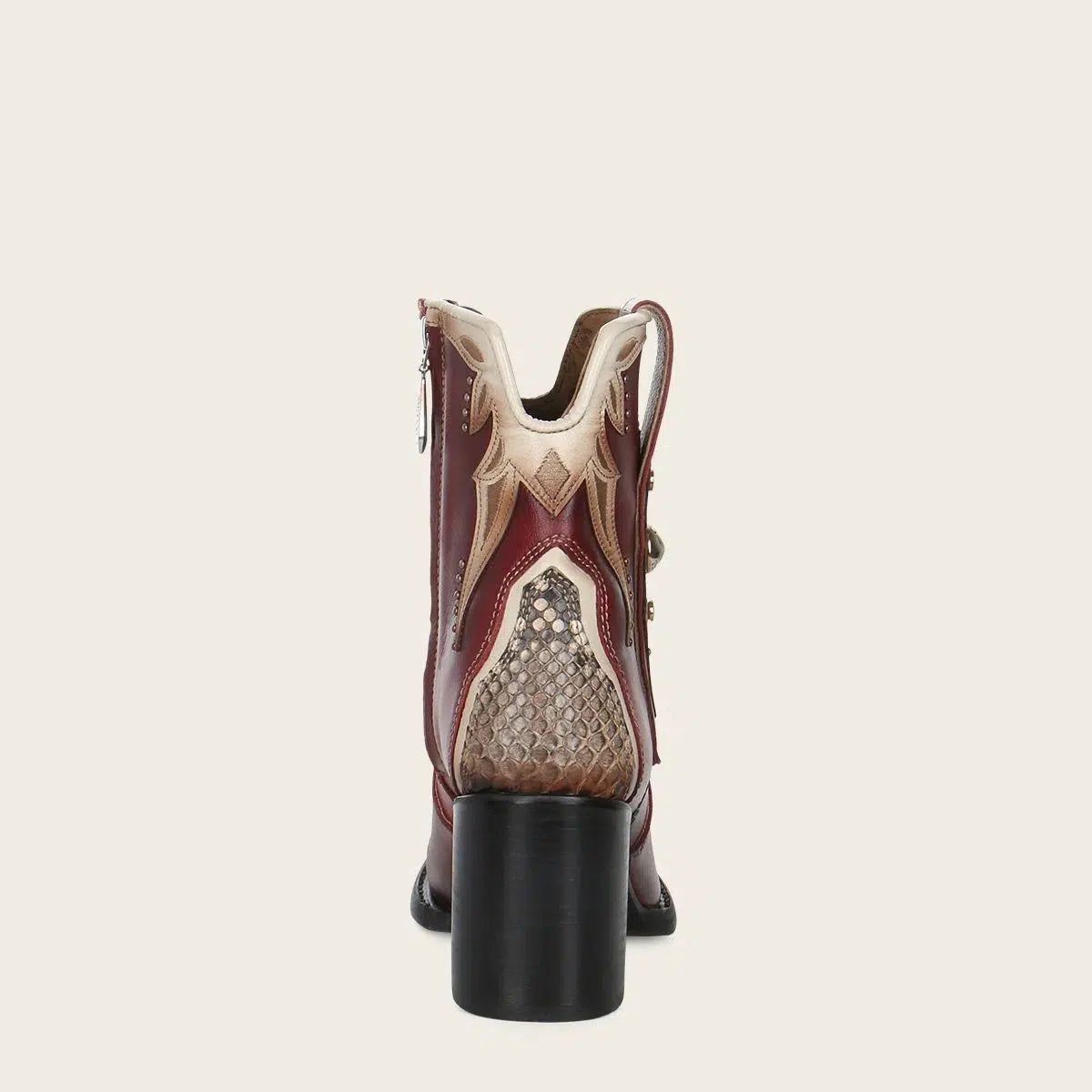 Stylish Women's Red Fashion Python Skin Ankle Boots - Perfect for Parties, Night Out & Casual Wear