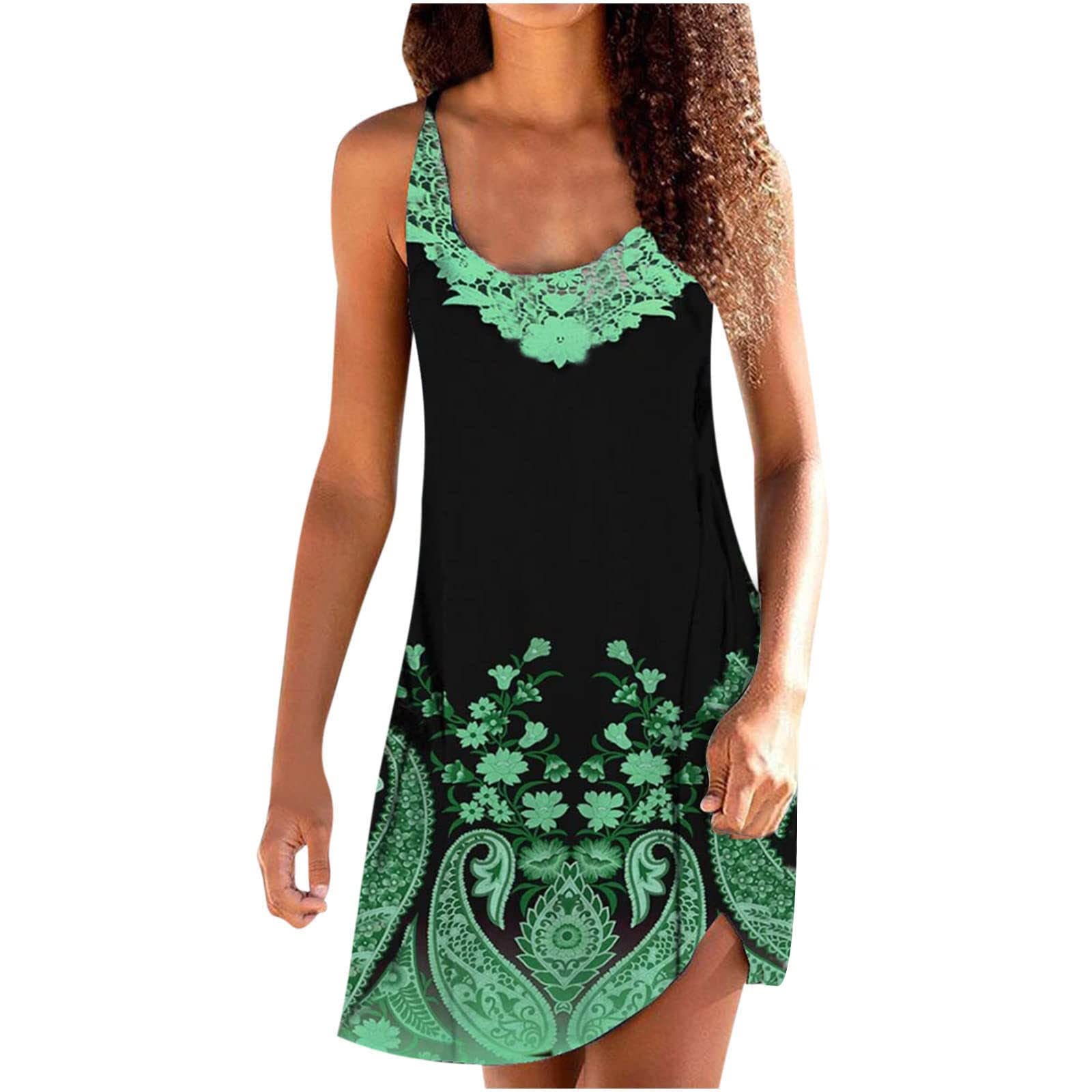 Women's Polka Dot Summer Beach Dress - Casual Sleeveless Midi Dress for Plus Size | Perfect for Vacations, Pool Parties & Tropical Getaways
