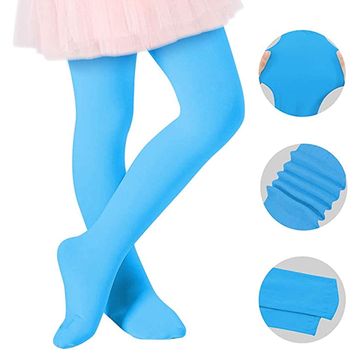 Century Star Girls Ballet Tights - Ultra Soft Stretch Dance Leggings with Footed Design for Ballet Class, Dance Practice & School Uniform - Perfect for Ballet Recitals, Dance Performances and Daily Wear