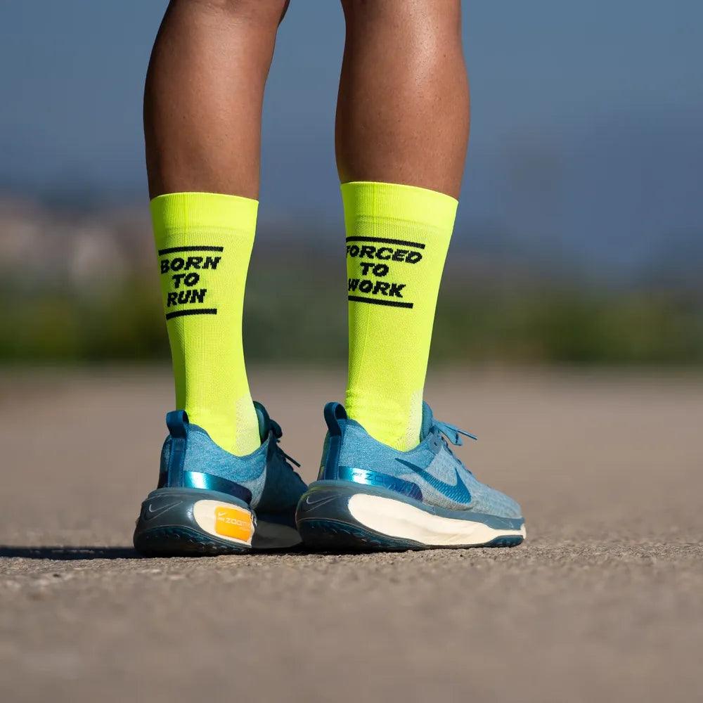 Born To Run Running Socks by Sporcks - Lightweight Cushioned Athletic Socks for Men & Women - Perfect for Marathon, Trail Running & Workouts
